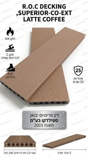 דק סינתטי ROC SUPERIOR Co-Ex בגוון לאטה קפה LATTE